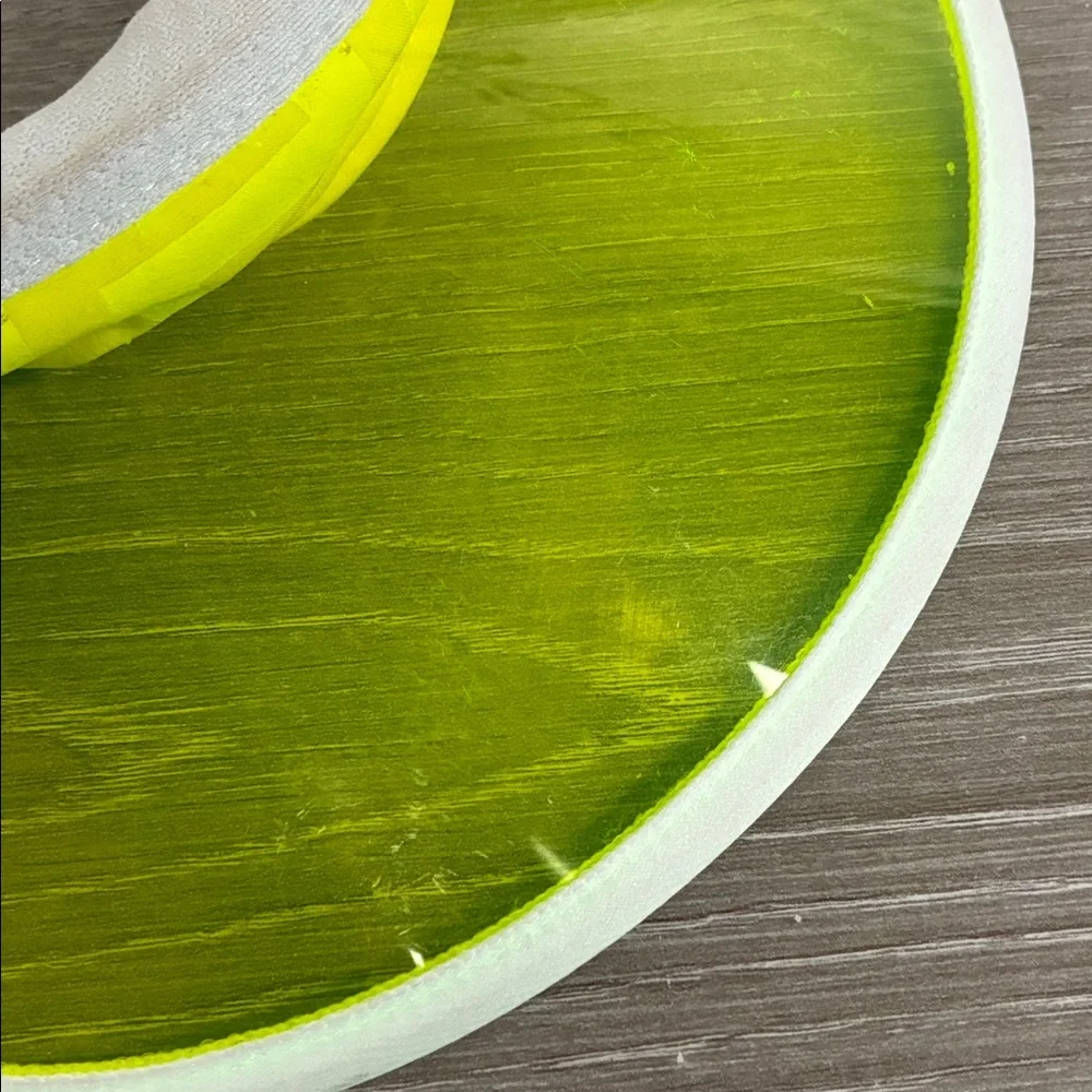 lululemon athletica White and Lime Green Visor